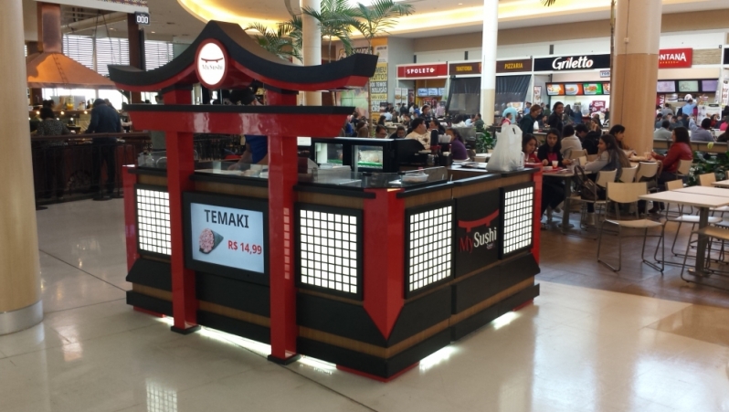 Fabricante de Quiosque Alimentação Interior de São Paulo - Quiosque Shopping Display