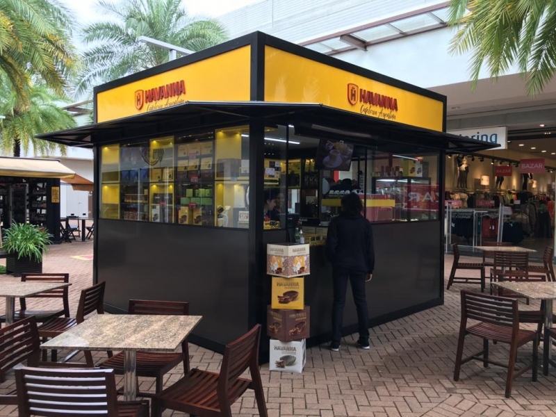 Quiosque de Shopping Externo Orçamento Guarulhos - Quiosque de Shopping em Fibra